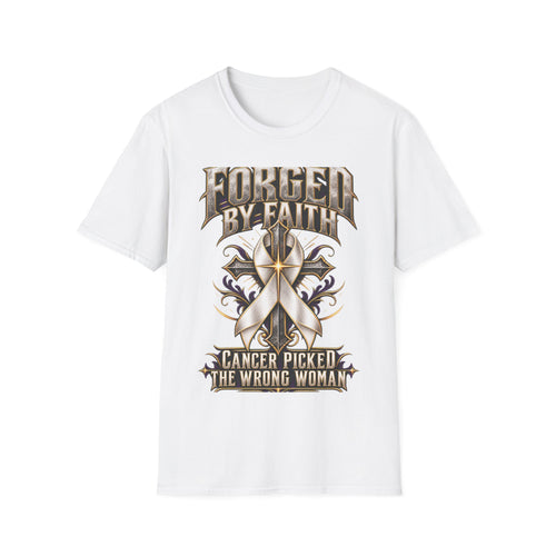 Cancer Picked the Wrong Woman Short-Sleeve T-Shirt — $5 Donated