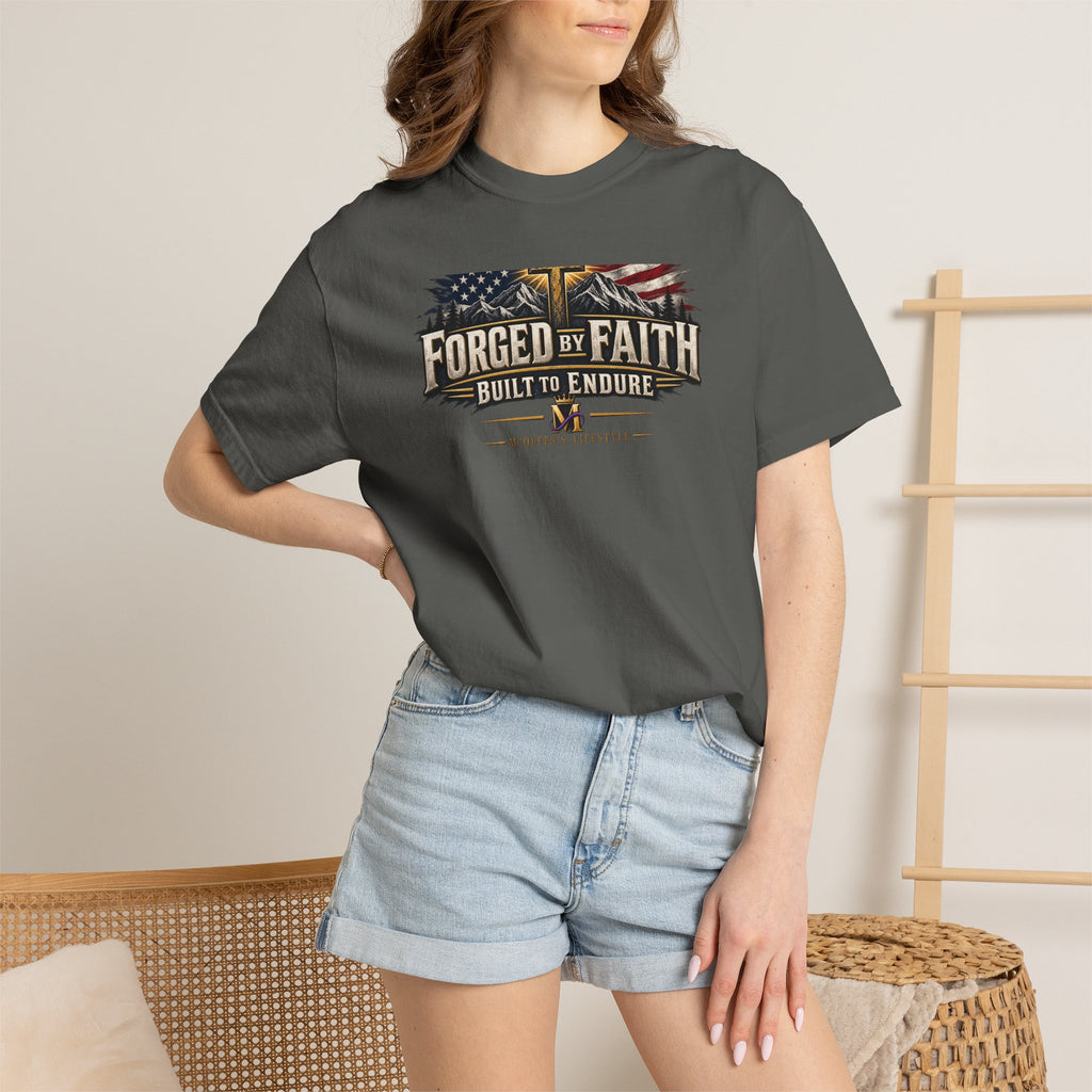 Forged By Faith T-Shirt – Built to Endure | McQueen’s Lifestyle