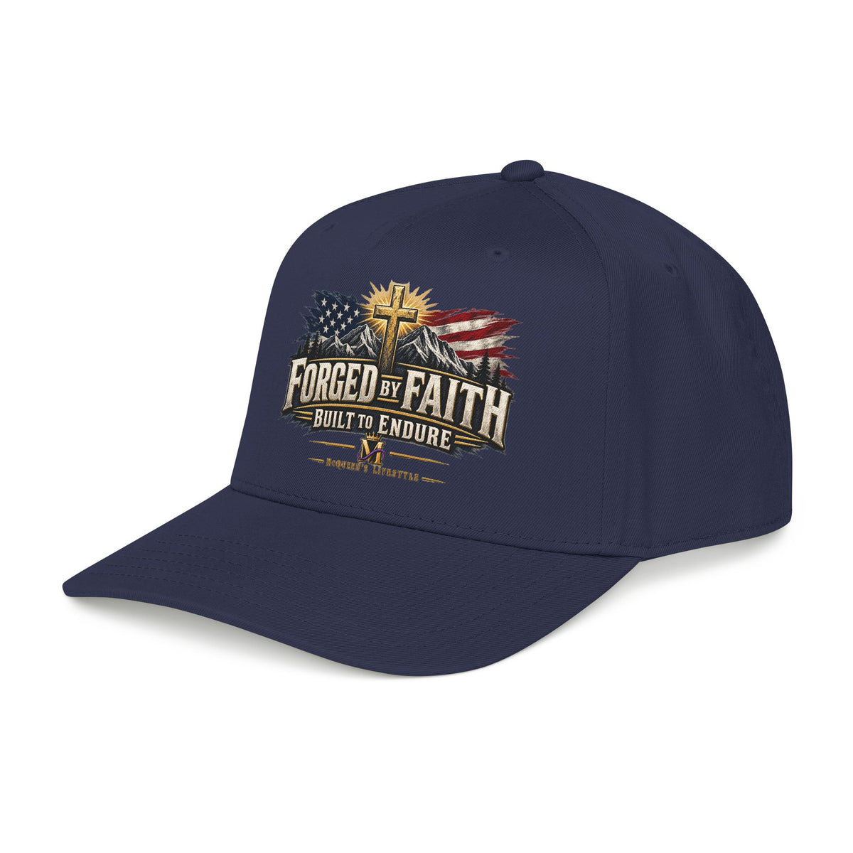 Forged by Faith - Built to Endure Patriotic Baseball Cap