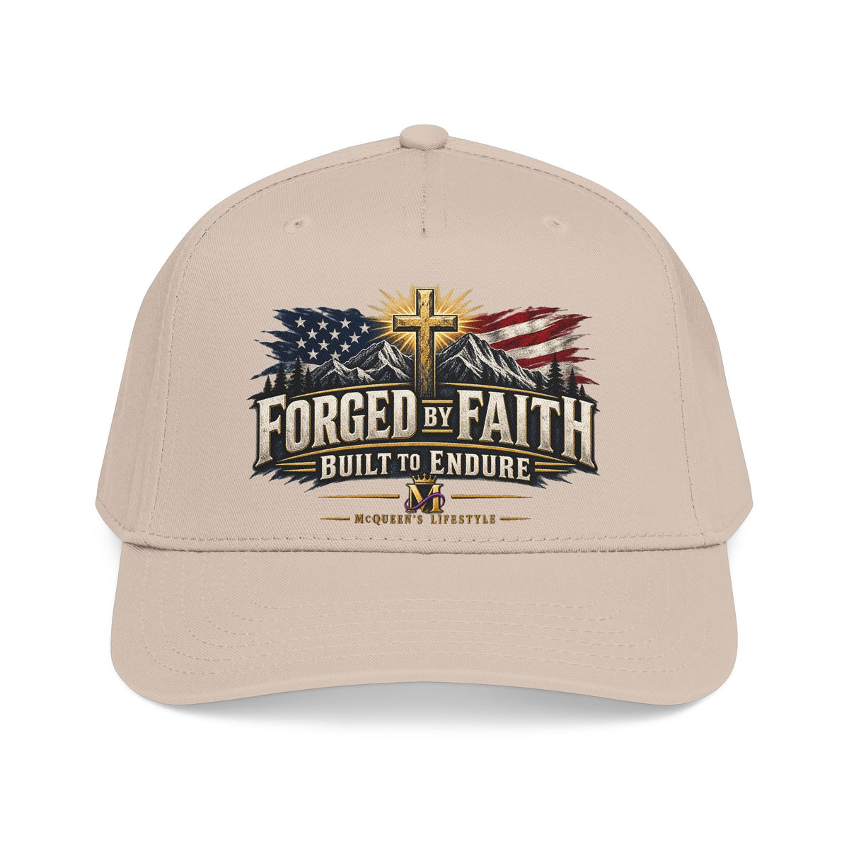 Forged by Faith - Built to Endure Patriotic Baseball Cap