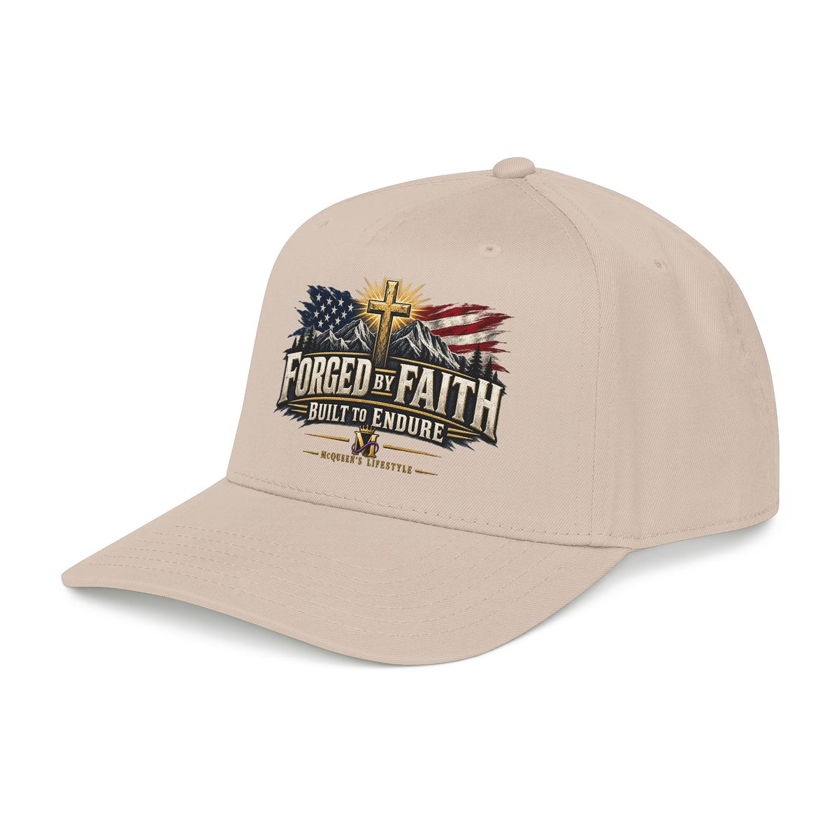 Forged by Faith - Built to Endure Patriotic Baseball Cap