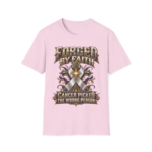 Forged by Faith Cancer Survivor T-Shirt — Cancer Picked the Wrong Person