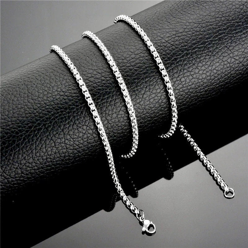 Classic Silver Cross Necklace — Waterproof Stainless Steel