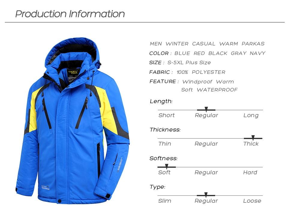 Men’s Waterproof Fleece-Lined Winter Jacket