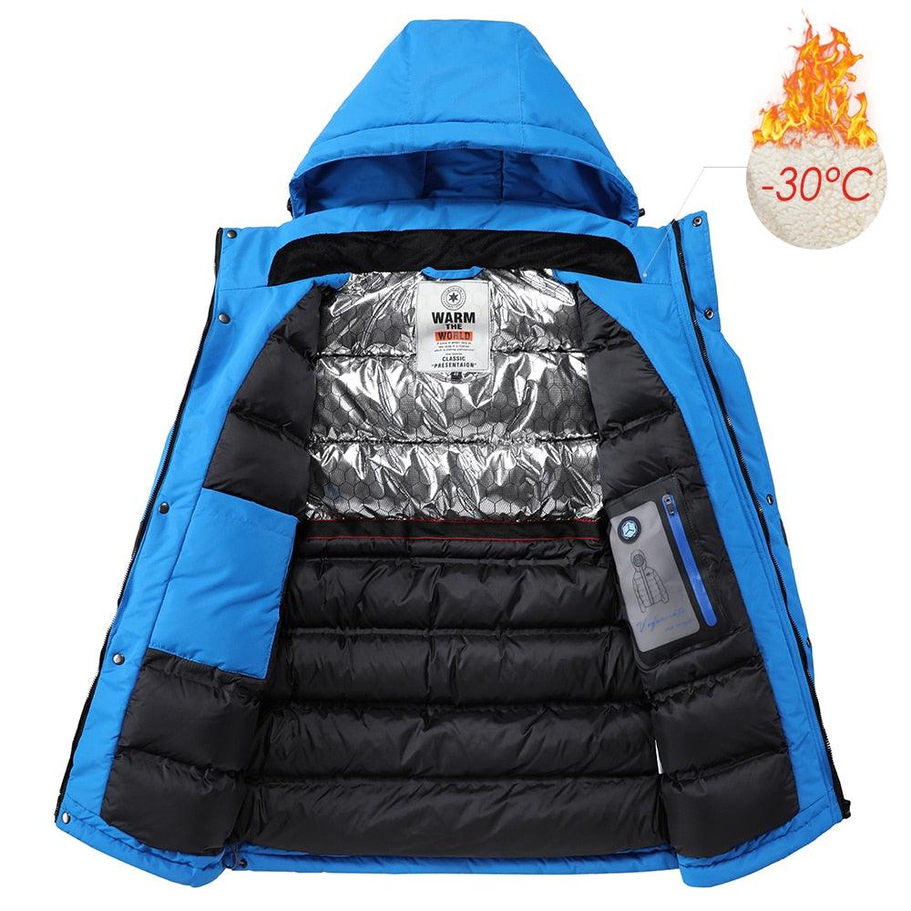 Men’s Waterproof Fleece-Lined Winter Jacket