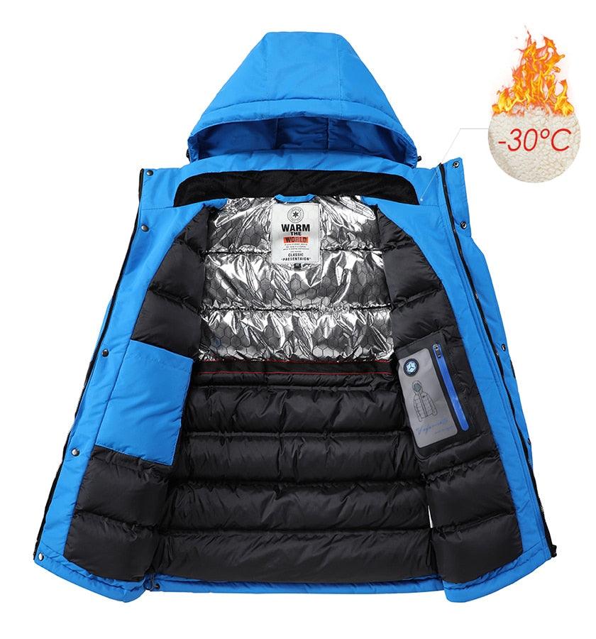 Men’s Waterproof Fleece-Lined Winter Jacket